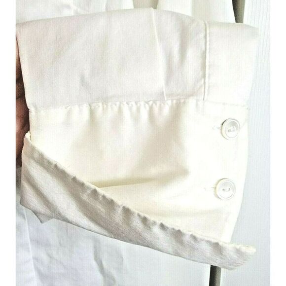 Kate Hill 14 White Cotton Blend L/S Stretch Button Front Shirt Blouse Tunic 14 - Picture 5 of 6